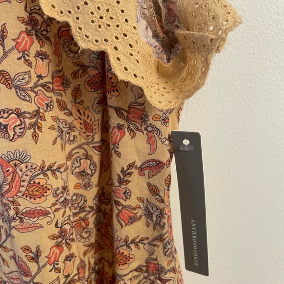 Anthropologie "Seen Worn Kept" Yellow Floral Dress - XL - Picture 5 of 5